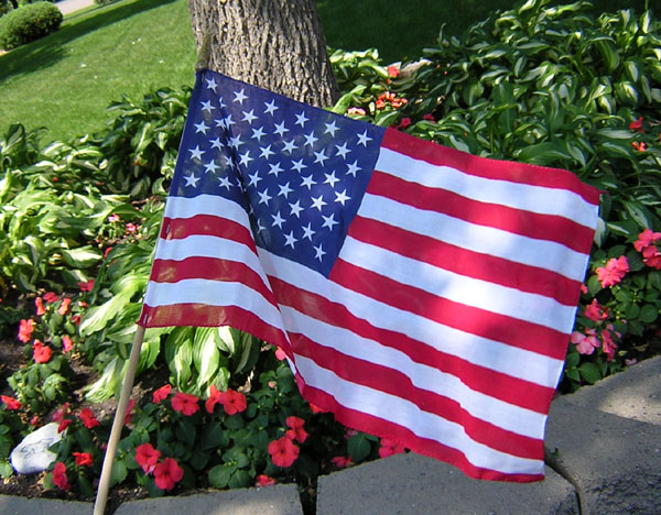 Miniature United States US Flags 12" x 18" and 4" x 6"