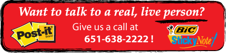 Custom printed promotional Post-it Notes and sticky pads customer support.