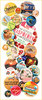 Celluloid Buttons / Pins with your custom printed branding or personalized logo.