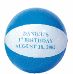Inflatable Two-Color Process Blue/White Beachball