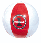 Inflatable Two-Color Red/White Beachball