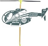 Foam Police / Bubble Cab / Civil Helicopter - Rubber band powered