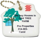 House / Home Shaped Floating Keychain