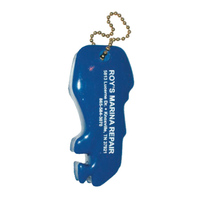 Boat Motor Shaped Floating Keychain