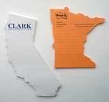 State Shaped - X-Large - Die Cut Post it Note Pads