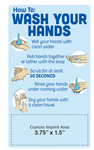 Hand Washing Magnet - 4x7 Round Corners - 25 Mil.