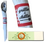 1.5" x 6" Paper Napkin Bands - Self-adhesive