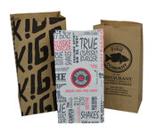 Grease Resistant Popcorn & Food Bags - Kraft or White