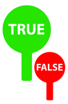True False Budget Plastic Auction Paddle - Circle