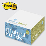 3-3/8" Post it Note Half Cube
