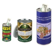 Classic Metal Coin Bank / Collection Can / Donation Container