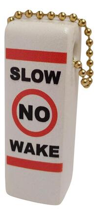 No Wake Buoy Shaped Foam Keychain