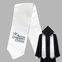 Full Color on White Graduation Stole / Sash