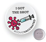 Vaccine / Vaccinated Button - 1 1/4"