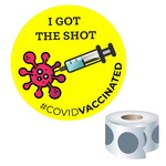 Vaccine / Vaccinated 1 1/2" Lapel Stickers