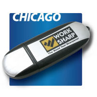 Chicago Brushed Aluminum Memory Stick / USB Drive... from ASI 62124 iClick, Inc.