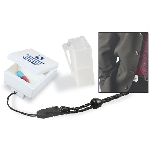 Emergency Pill Box With Clip and Neck Strap... from ASI 38980 Bay State Specialty Co