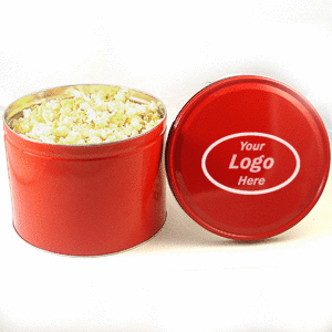 2 Gallon Popcorn Tin filled w/ Butter Popcorn... from ASI 30350 ZZ OLD - A La Carte