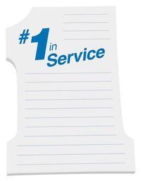 Large Number One - Die cut Post it Note Pads ... from ASI 91240 3M/Promotional Markets Dept