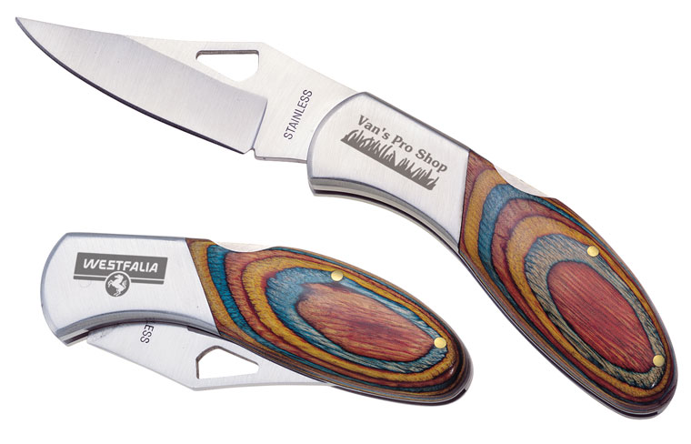 Layered Manchurian Ash Wood Handle Pocket Knife... from ASI 89320 Starline USA Inc