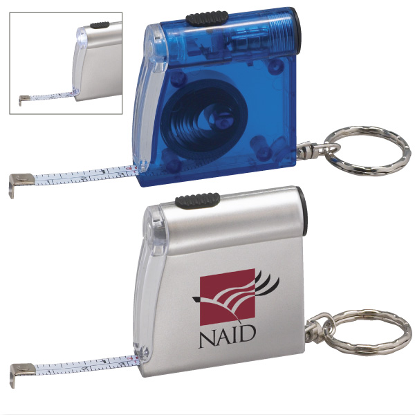 Mini Tape Measure Key chain  / LED Light Keychain... from ASI 42424 ZZ DROPPED -Bullet