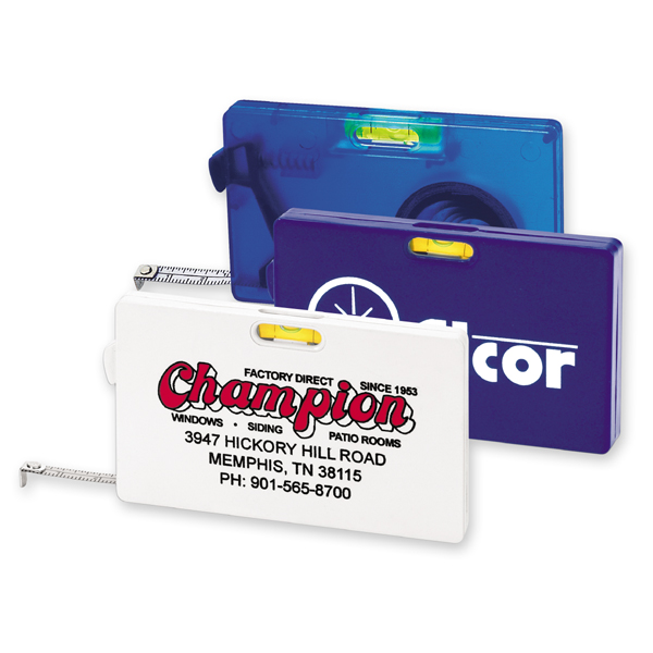 Rectangular Tape Measure with Level... from ASI 42424 ZZ DROPPED -Bullet