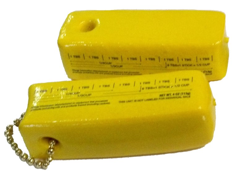 Stick of Butter / Margarine Shaped Foam Keychain... from ASI 79970 Pro-Sports Foam Products