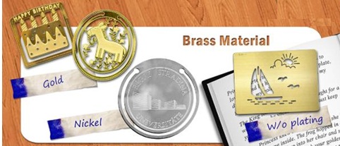 Brass Bookmark - Metal Circle or other Shape