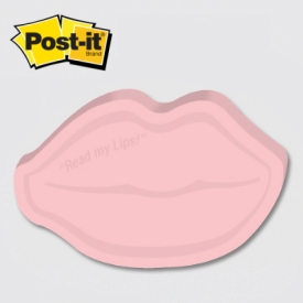 Lips / Kiss - Die Cut Post-it Note Pads ... from ASI 91240 3M/Promotional Markets Dept