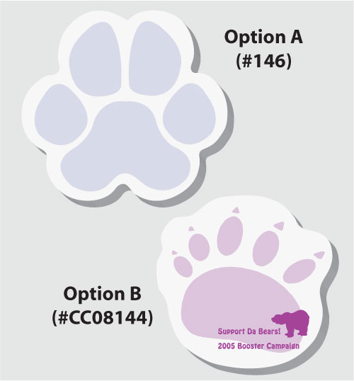 Paw Print / Track - Die cut Post it Note Pads... from ASI 91240 3M/Promotional Markets Dept