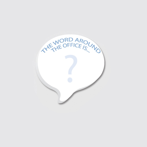 Speech / Thought Bubble- Die Cut Post-it Note Pads ... from ASI 91240 3M/Promotional Markets Dept