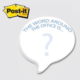 Speech / Thought Bubble- Die Cut Post-it Note Pads ... from ASI 91240 3M/Promotional Markets Dept