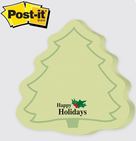 Pine Tree / Evergreen / Christmas Tree Post-it Note Pads... from ASI 91240 3M/Promotional Markets Dept