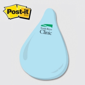Water Droplet / Rain Drop - Die Cut Post-it Note Pads... from ASI 91240 3M/Promotional Markets Dept