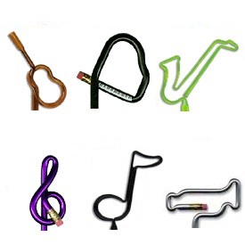 Music Shaped Pens and Pencils... from ASI 39850 The Bentcil Company