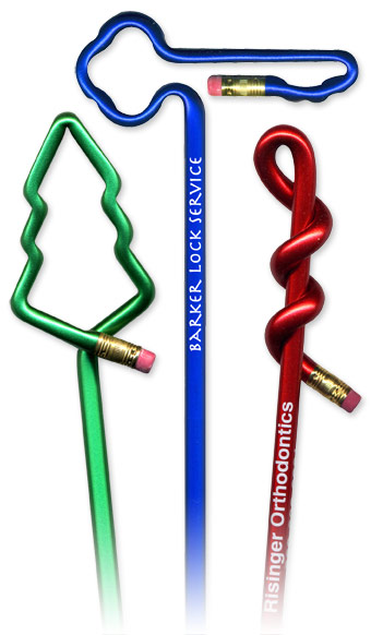 Custom Pens and Pencils Bent into Your Shape... from ASI 39850 The Bentcil Company