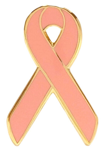 Light Pink Ribbon Breast Cancer Awareness Lapel Pins