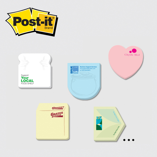 Group 1 Small Die Cut Post-it Note Pads ... from ASI 91240 3M/Promotional Markets Dept
