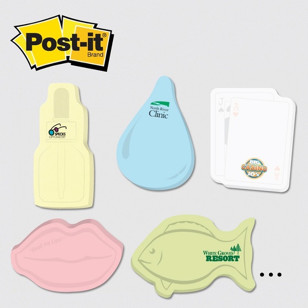 Group 4 - Extra Large Die cut Post it Note Pads... from ASI 91240 3M/Promotional Markets Dept