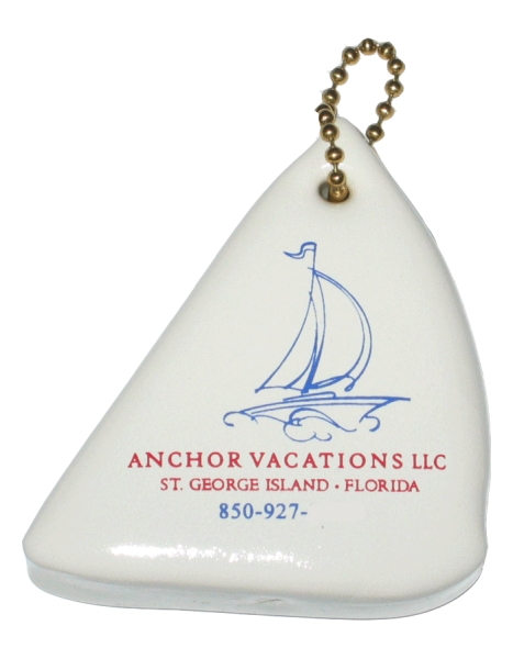 Sail boat Shaped Floating Keychain / Key chain / Key tag... from ASI 79970 Pro-Sports Foam Products